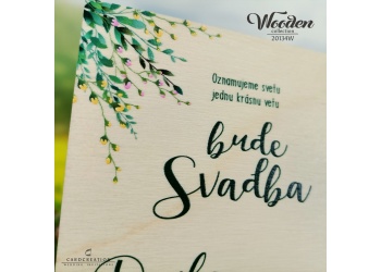 drevene svadobne oznamenia N20134W a