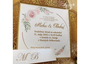 svadobne oznamenie romanticke kvetinove laser vyrezavane R20281 b