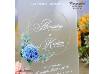 transparentne svadobne oznamenia N20321DA a